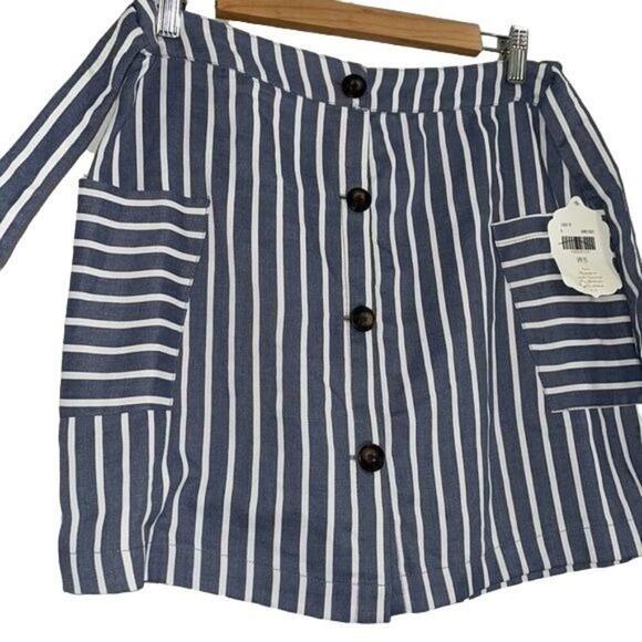 Altar'd State Medium Striped Button Down Skirt - Picture 2 of 7